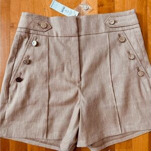 High Waisted White House Black Market Women's Shorts - Tan, NWT